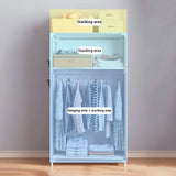Nyana Fabric Wardrobe with Side Pockets 160x70x45cm - High Capacity Non-Woven Storage Cabinet for Clothes and Shoes, Easy Assembly, Durable Steel Tubes and Plastic Connectors, Perfect for Bedroom or Dressing Room.