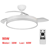 OstarkDom Ceiling Fan with Light 132cm, remote control, silent DC motor with 6 speeds, CCT dimmable LED light, timer function, modern aluminum and wood design, ideal for living rooms and bedrooms.