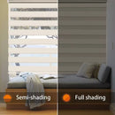 Roller blind, double layer night and day, 60-160x180cm, easy to install, for windows and doors, translucent and opaque