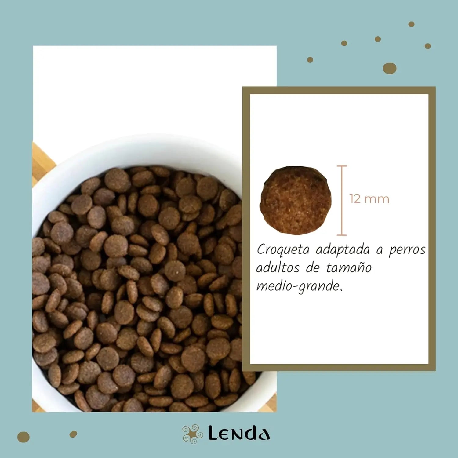 Lenda Senior Mobility 12 kg - Natural Dog Food for Senior Dogs, Rich in Turkey with Joint Support Ingredients like Glucosamine and Chondroitin, Promotes Healthy Weight Control and Digestive Health.