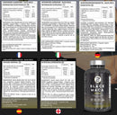 Hn - healthy nutrition black andina peruvian maca with l arginine - high concentration - vitamins b6 and b12 help reduce tiredness and fatigue - maca for men and women (50 caps)