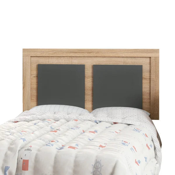 Youth headboard model Lara 110cm in Cambria - Grafito or Blanco, made of quality melamine, with dimensions 110cm width, 3cm depth, and 59cm height, perfect for modern decor.
