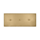 Custom Made Faux Leather Headboard Model Caribe 2 by Fisio Dreams, designed in Azahar color with MDF material, CE certified, easy to clean and includes hardware, perfect for modern beds.