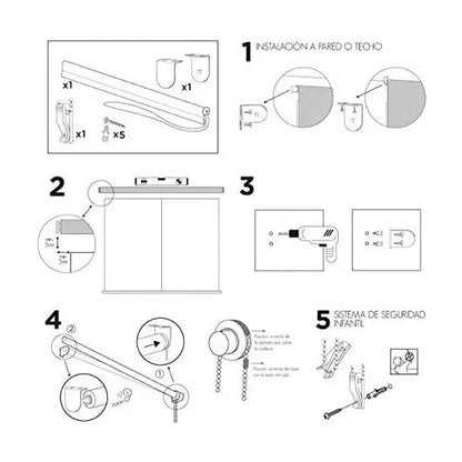 Decorblind Smooth Translucent Roller Blind Easy Installation to Wall or Ceiling - Easy to Clean Roller Blind and Versatile Installation - Translucent Blind Uv Ray Protection and Hot and Cold Insulation - Multiple Blinds and C
