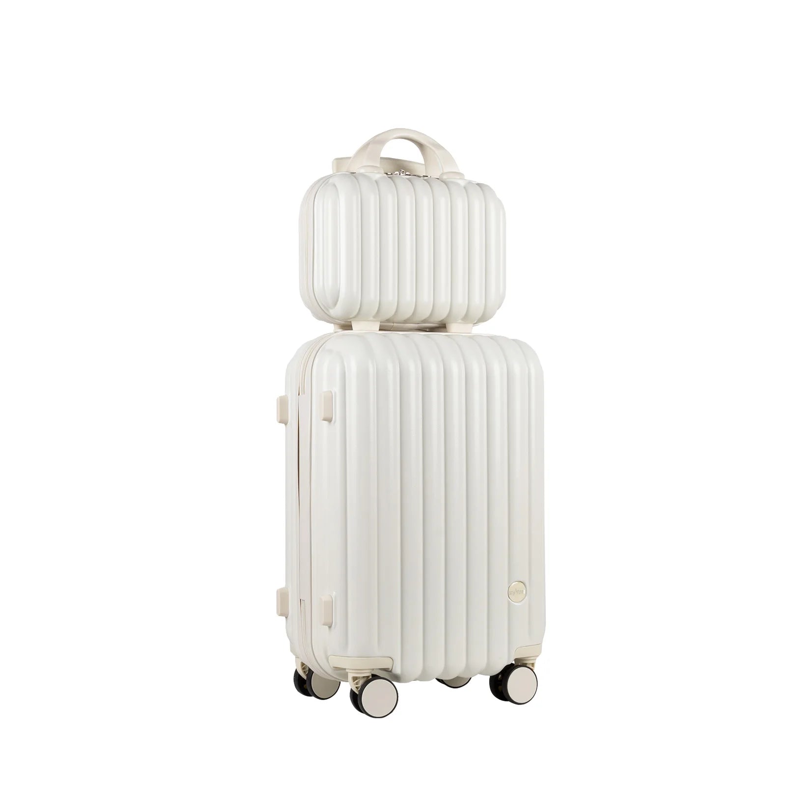 S7 STAR 2-Piece Trolley Suitcase Set, Lightweight PC Shell, Silent 360° Spinner Wheels, Telescopic Handle with 3 Heights, Durable and Scratch Resistant for Travel, Cabin and Medium Sizes with Polyester Lining.