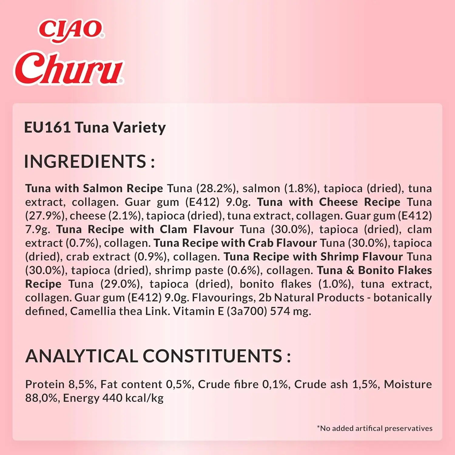 Inaba Churu Box - Cat Treats - Healthy Tuna-Based Snacks, Various Flavors - Creamy Texture - No Grains, Preservatives, Dyes - 60x14g