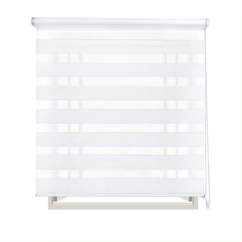 Roller blind, double layer night and day, 60-160x180cm, easy to install, for windows and doors, translucent and opaque
