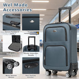S7 star set of 2 travel suitcases, 18/20 inch, medium and carry-on with a toiletry bag, silent spinner wheels, combination locks, hand luggage, trolleys, large suitcase, carry-on suitcases, various colors available