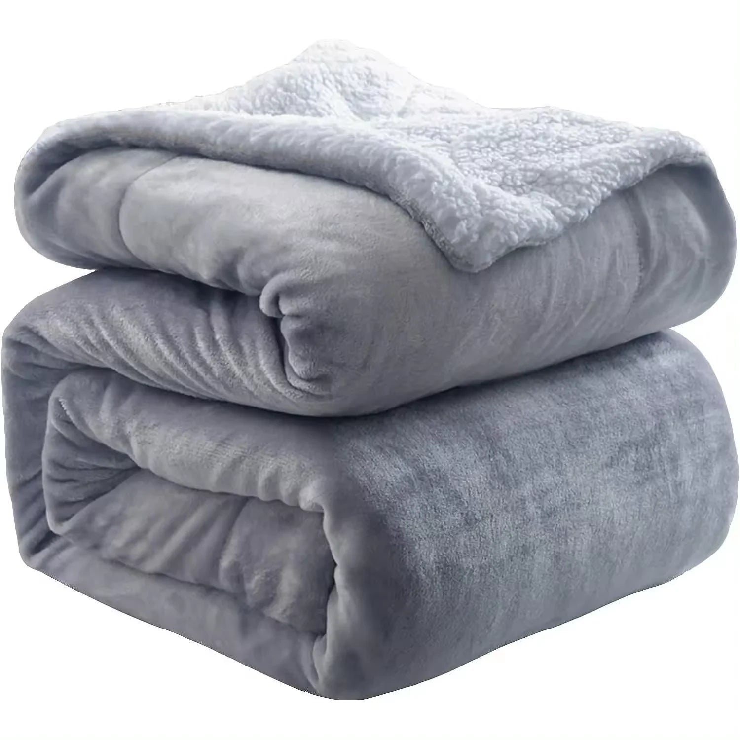 Velvet shearling blanket with thick lambskin look, 100% polyester, modern style in 6 colors and 3 sizes - sofa blankets, fleece, flannel - winter, warm and thick nap - ultra-soft double layer. Shipping from Spain
