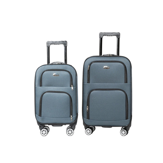 S7 star set of 1/2 travel suitcases, 18/20 inch, medium and cabin with a toiletry bag, silent swivel wheels, combination locks, hand luggage, trolleys, large suitcase, cabin suitcases, various colors can be chosen