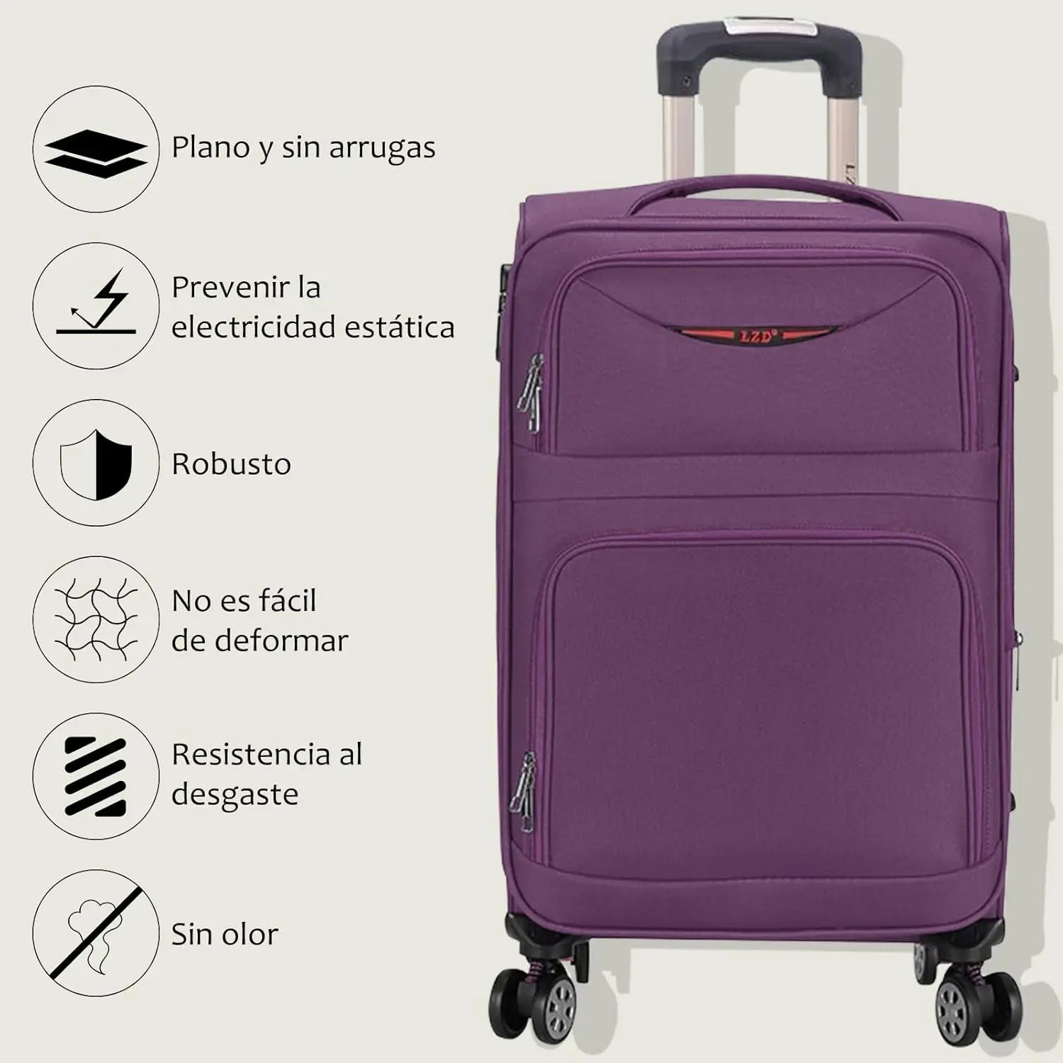 Artree | Set of 4 Trolley Suitcases with 360° Spinner Wheels, made of durable waterproof Oxford fabric, includes 18", 20", 24", and 28" sizes, perfect for organized travel with expandable design and telescopic handle.