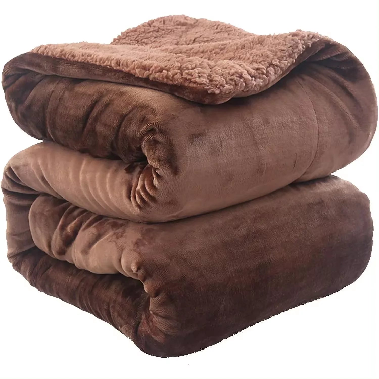 Velvet shearling blanket with thick lambskin look, 100% polyester, modern style in 6 colors and 3 sizes - sofa blankets, fleece, flannel - winter, warm and thick nap - ultra-soft double layer. Shipping from Spain