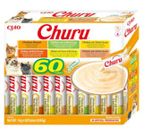 Inaba Churu Box - Cat Treats - Healthy Tuna-Based Snacks, Various Flavors - Creamy Texture - No Grains, Preservatives, Dyes - 60x14g