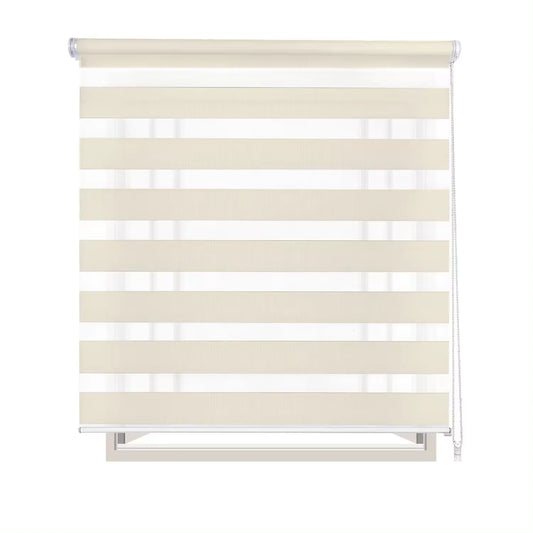 Roller blind, double layer night and day, 60-160x180cm, easy to install, for windows and doors, translucent and opaque