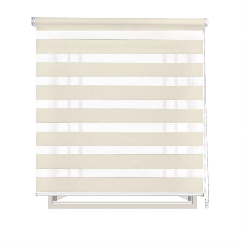 Roller blind, double layer night and day, 60-160x180cm, easy to install, for windows and doors, translucent and opaque