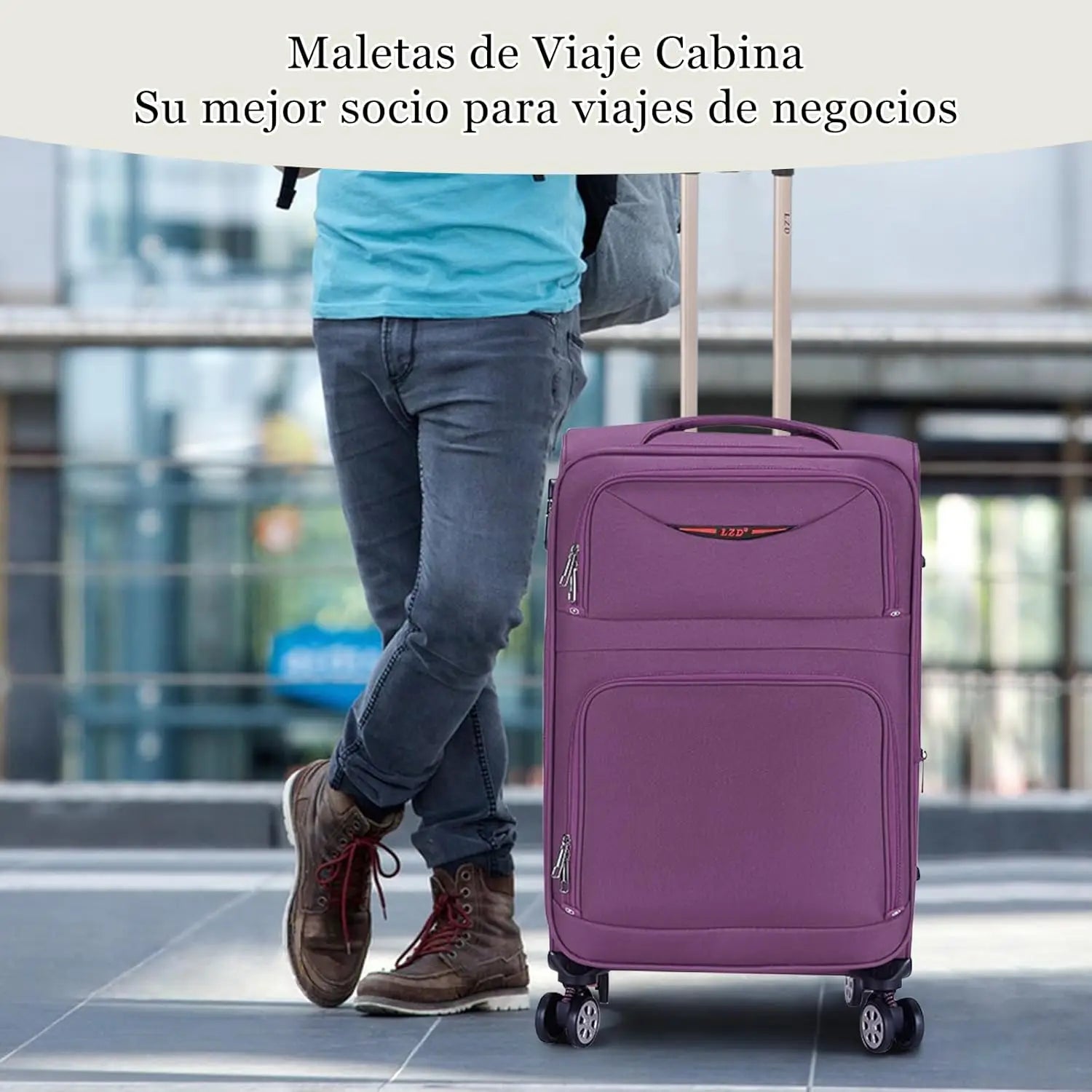 Artree | Set of 4 Trolley Suitcases with 360° Spinner Wheels, made of durable waterproof Oxford fabric, includes 18", 20", 24", and 28" sizes, perfect for organized travel with expandable design and telescopic handle.