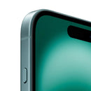 Apple iPhone 16 Plus smartphone with 256 GB storage, A18 processor, dual SIM, 48 MP dual rear camera, 6.7-inch display, 5G connectivity, and CE certified design in teal green for fast mobile performance.
