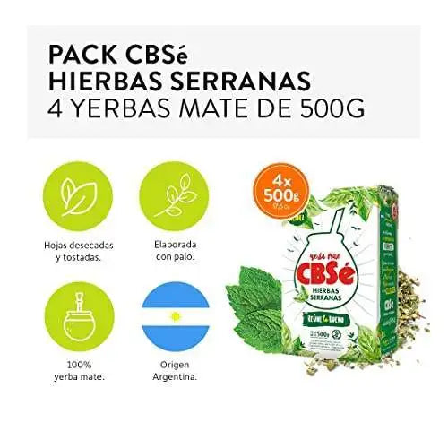 Erva-mate CBSé Hierbas Serranas 2 kg – blend tradicional com propriedades digestivas, sabor suave e duradouro – Qumir