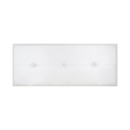 Custom Made Faux Leather Headboard Model Caribe 2 by Fisio Dreams, designed in Azahar color with MDF material, CE certified, easy to clean and includes hardware, perfect for modern beds.