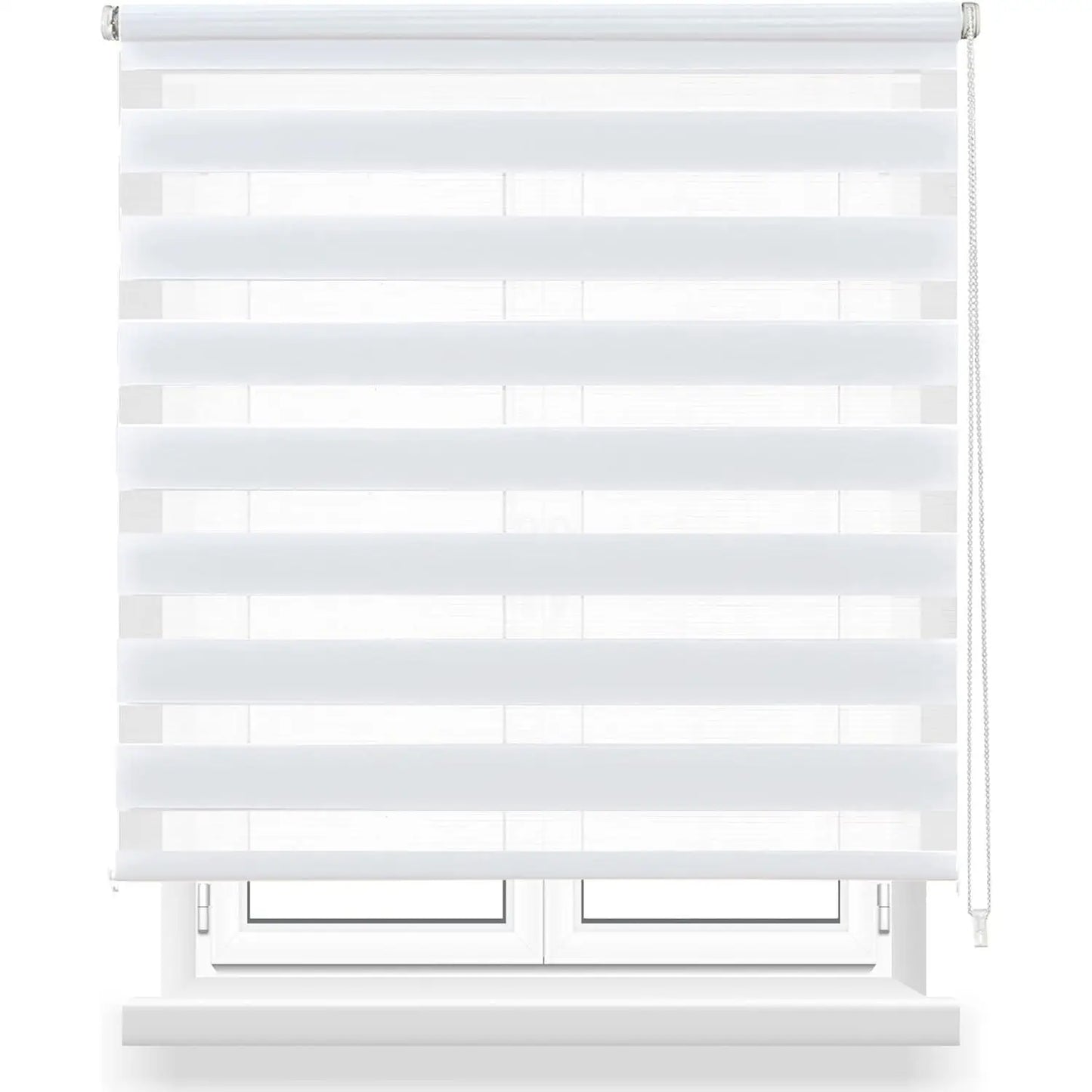 Easytour double layer roller blind night and day, available in various colors white, grey, pink, black. disposable in various sizes 160x180cm, 140x180cm,120x180cm,100x180cm,80x180cm