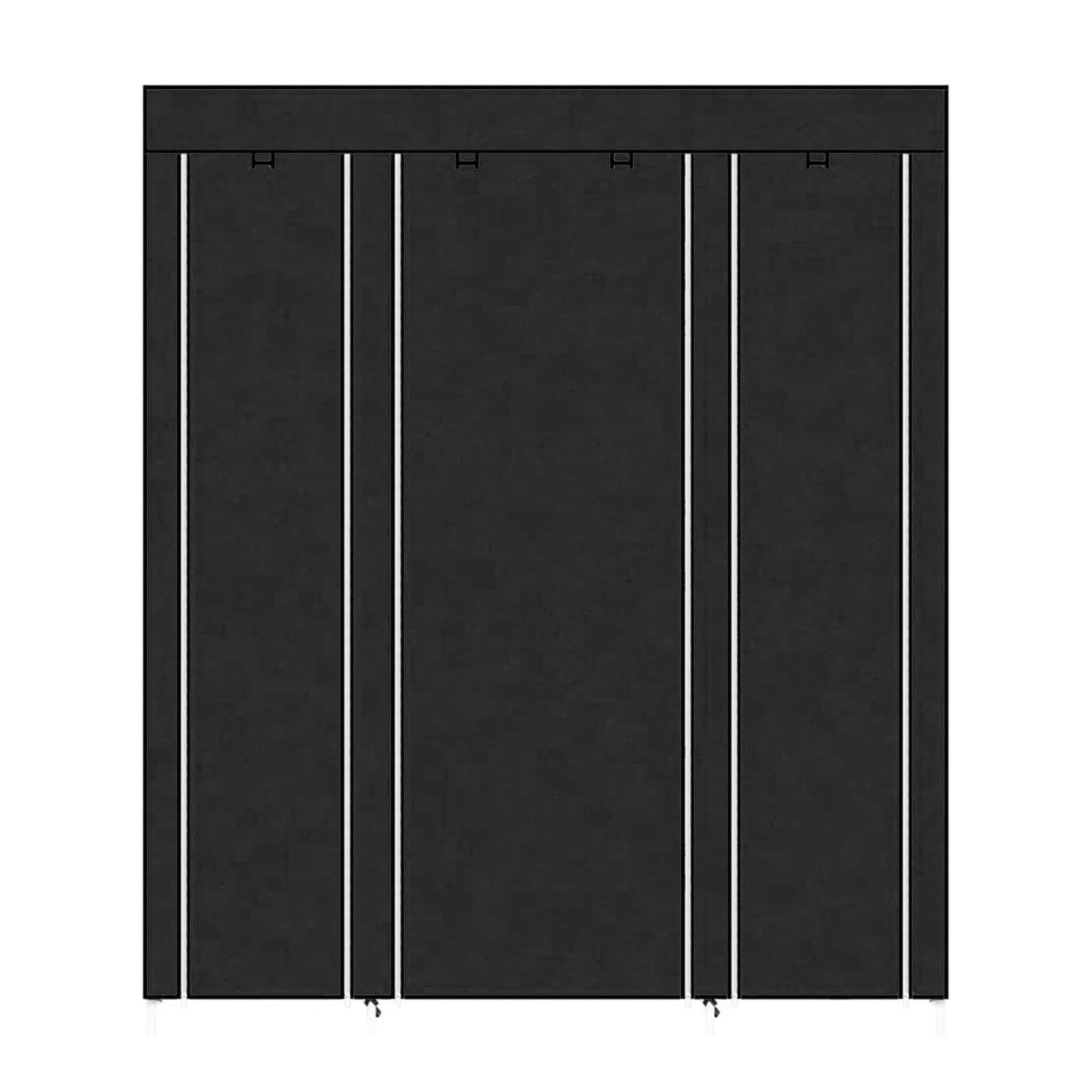 Nyana Home Fabric Dressing Cabinet 170x150x45cm, 3 doors, 11 holes, 1 wardrobe