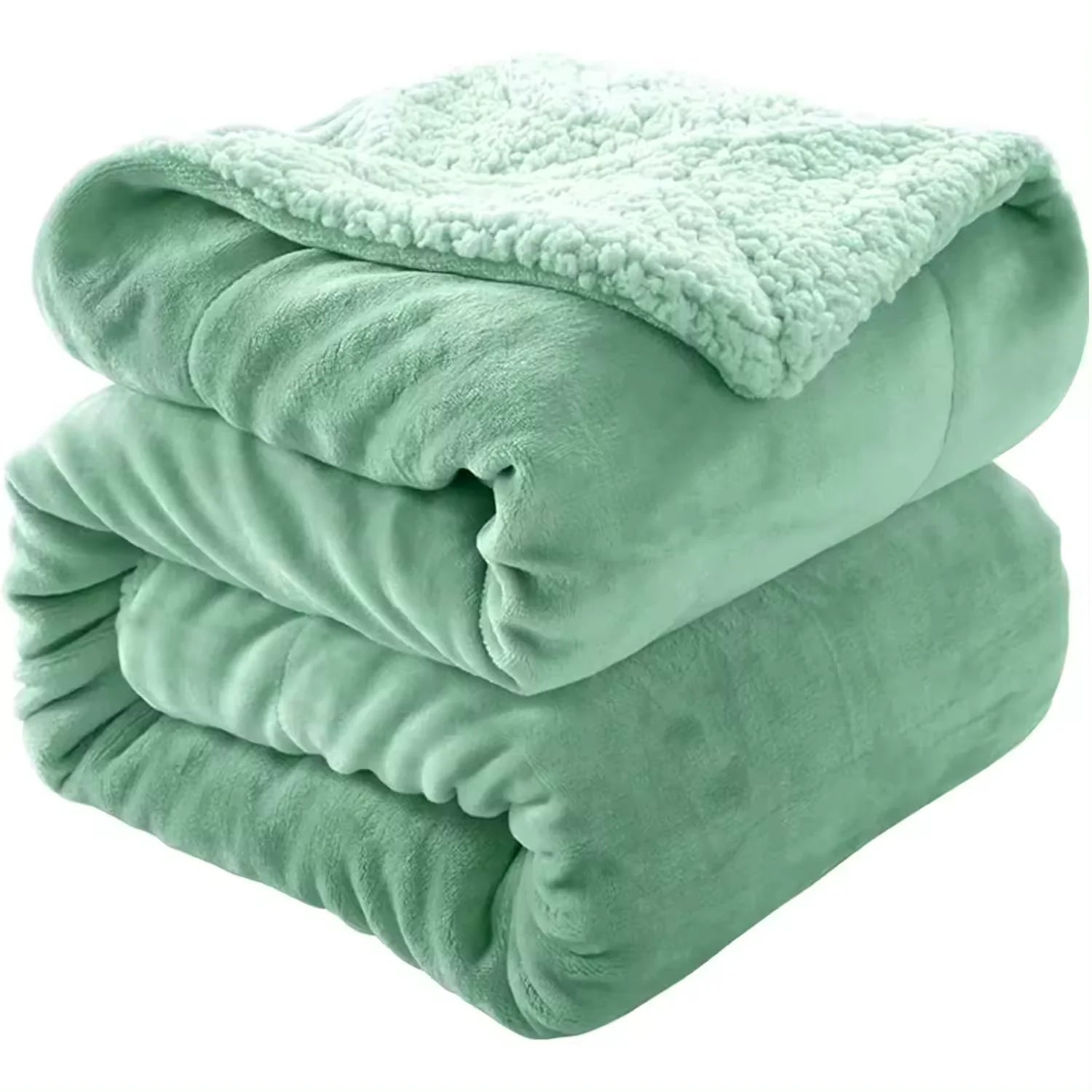 Velvet shearling blanket with thick lambskin look, 100% polyester, modern style in 6 colors and 3 sizes - sofa blankets, fleece, flannel - winter, warm and thick nap - ultra-soft double layer. Shipping from Spain