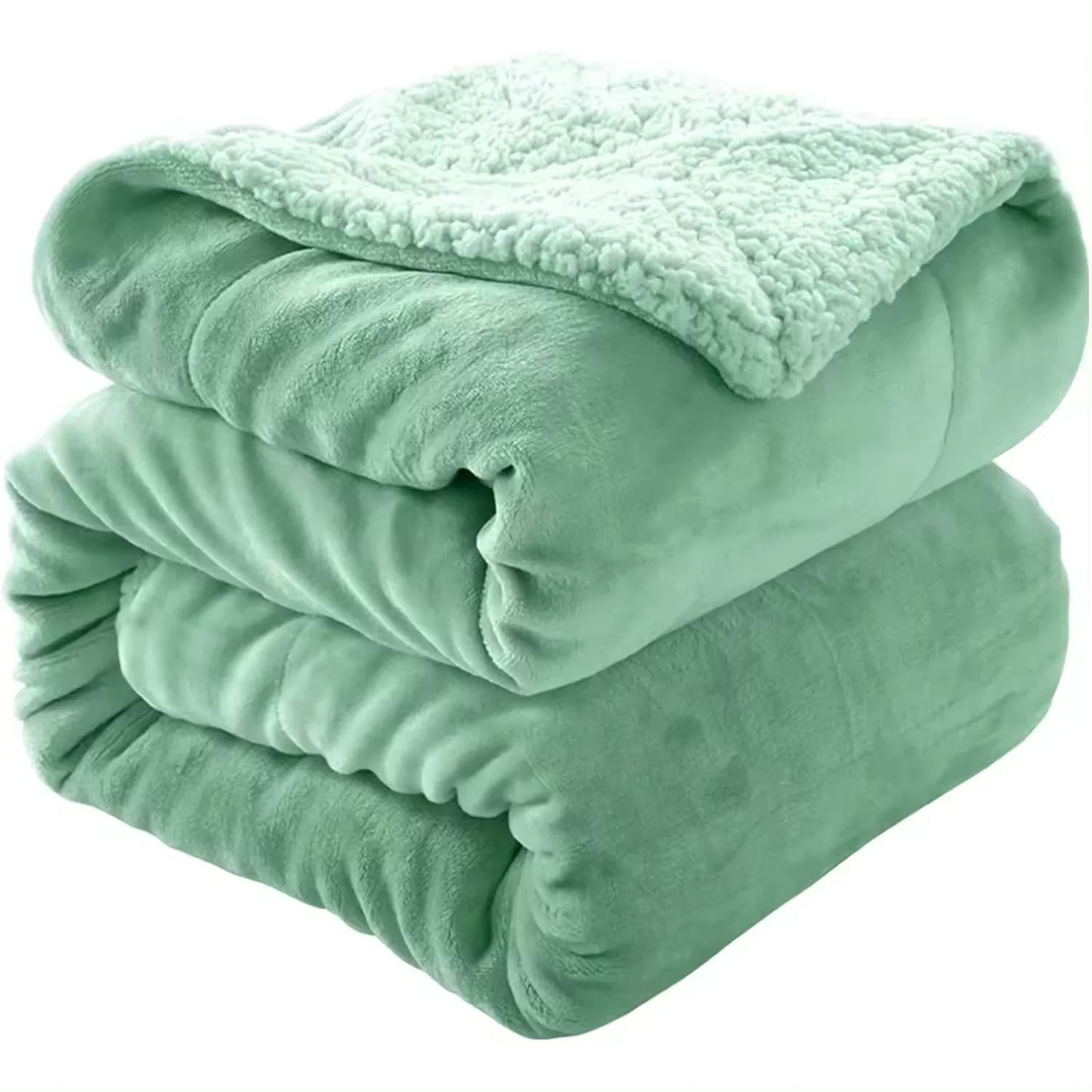 Velvet shearling blanket with thick lambskin look 100% polyester, modern style in 6 colors and 3 sizes -sofa blankets, fleece, flannel -winter, warm and thick nap - ultra-soft double layer. Shipping from spain