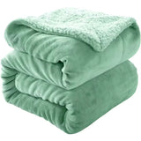 Velvet shearling blanket with thick lambskin look, 100% polyester, modern style in 6 colors and 3 sizes - sofa blankets, fleece, flannel - winter, warm and thick nap - ultra-soft double layer. Shipping from Spain