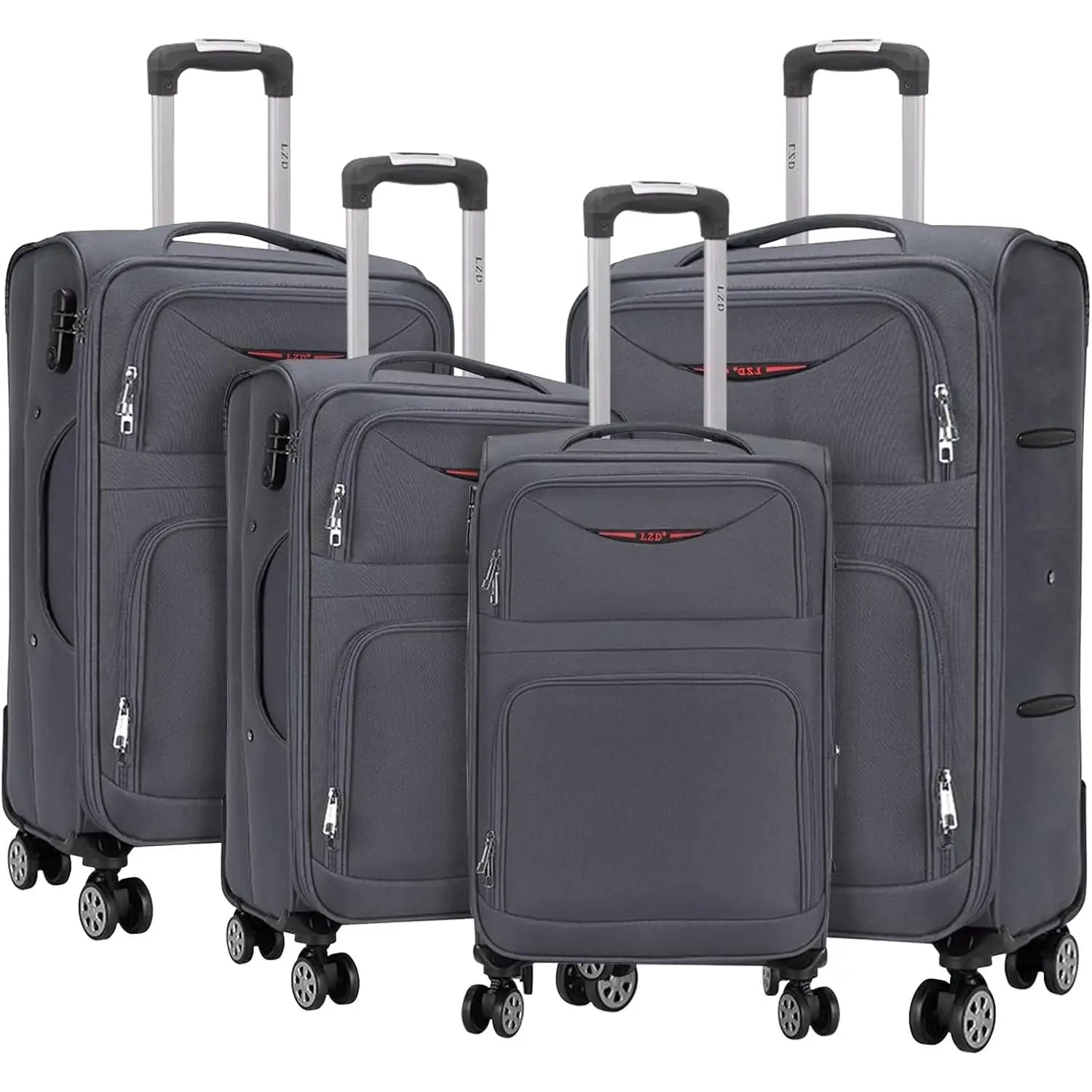 Artree | Set of 4 Trolley Suitcases with 360° Spinner Wheels, made of durable waterproof Oxford fabric, includes 18", 20", 24", and 28" sizes, perfect for organized travel with expandable design and telescopic handle.
