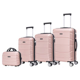 Stylish Travel Suitcase Set: ABS Light Case, Numerical Lock, 360 ° Rotating 4 Wheels, aluminum Telescopic Handle Suitcase Set Set Trolley Suitcase Cabin (6999 4M M010 8001 8002 D7)