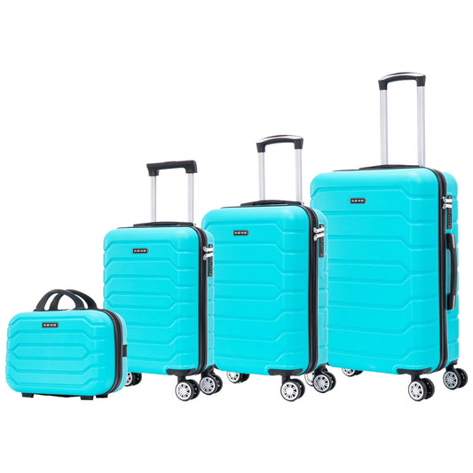 Stylish Travel Suitcase Set: ABS Light Case, Numerical Lock, 360 ° Rotating 4 Wheels, aluminum Telescopic Handle Suitcase Set Set Trolley Suitcase Cabin (6999 4M M010 8001 8002 D7)