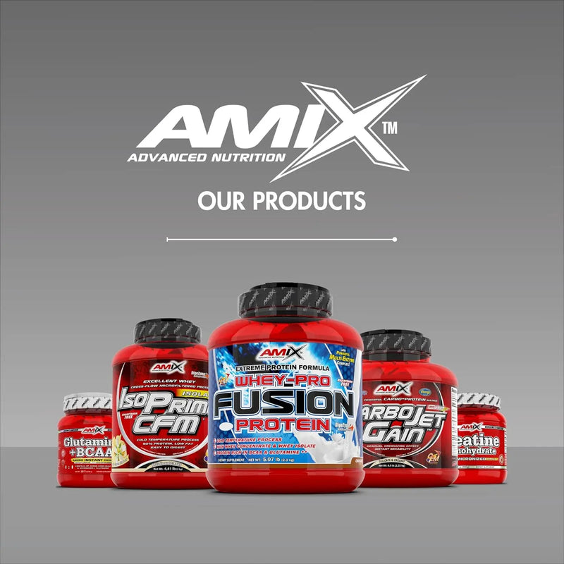 Amix nutrition pure fusion whey protein 2.3 kg + shaker gift - whey protein sports supplement - peanut, chocolate and caramel flavor - amino acids and glutamine to tonize and develop muscle mass