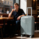 S7 STAR 2-piece suitcase set with lightweight polypropylene, featuring silent spinner wheels, 3-height lockable handle, combination locks, and a toiletry bag, ideal for travel and available in large, medium, and cabin sizes.