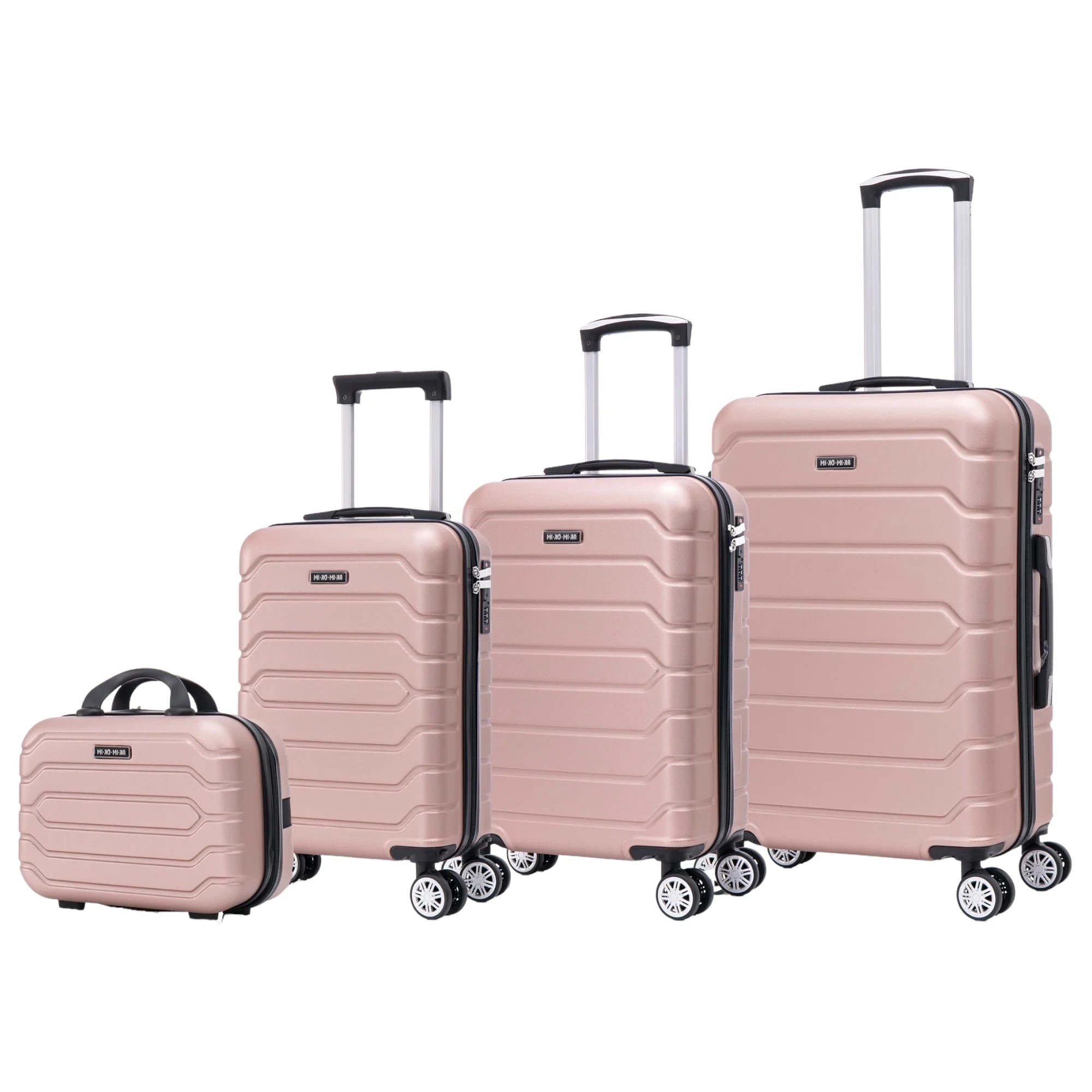 Stylish Travel Suitcase Set: ABS Light Case, Numerical Lock, 360 ° Rotating 4 Wheels, aluminum Telescopic Handle Suitcase Set Set Trolley Suitcase Cabin (6999 4M M010 8001 8002 D7)