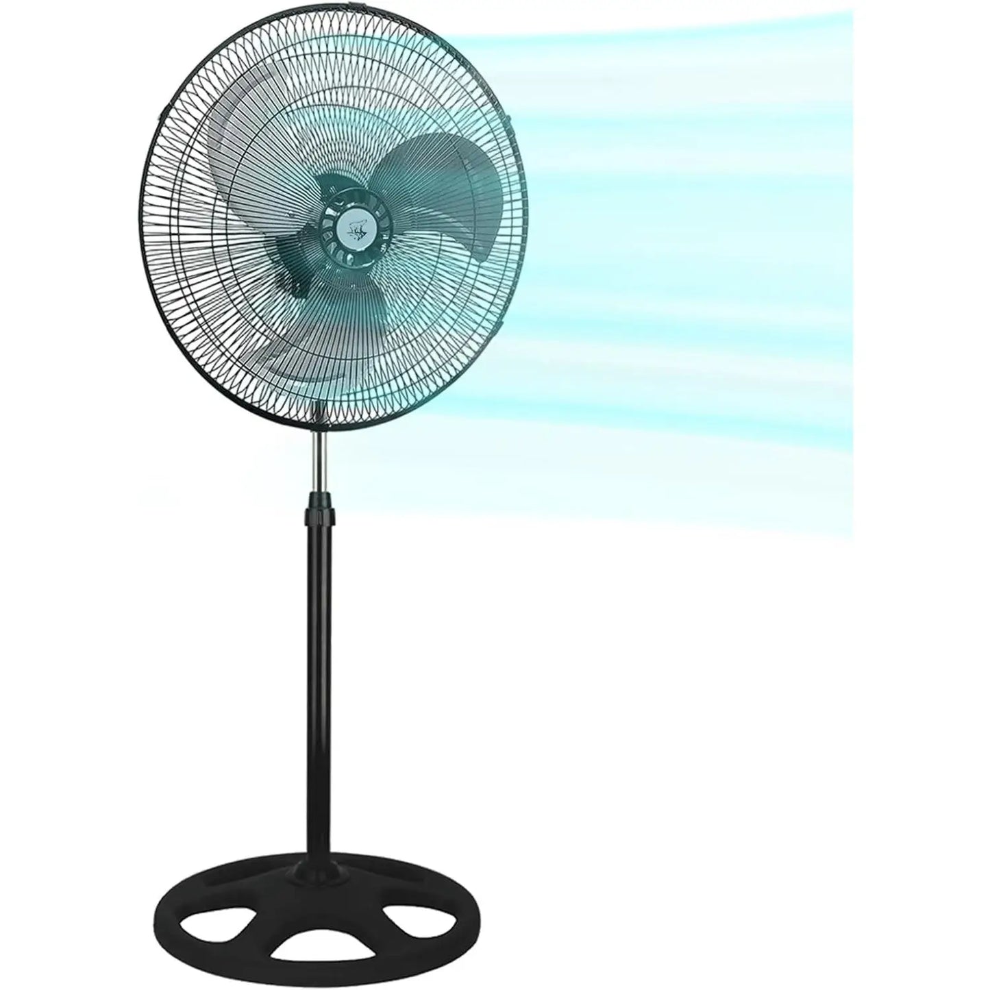 Powerful silent standing fan 80w and 18"" adjustable height 58-90cm and 3 speeds. New with metallic blades |   Artree