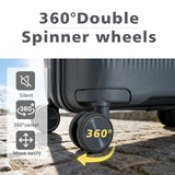 S7 STAR 2-piece suitcase set with lightweight polypropylene, featuring silent spinner wheels, 3-height lockable handle, combination locks, and a toiletry bag, ideal for travel and available in large, medium, and cabin sizes.