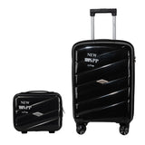 S7 STAR 2-Piece Trolley Suitcase Set, Lightweight PC Shell, Silent 360° Spinner Wheels, Telescopic Handle with 3 Heights, Durable and Scratch Resistant for Travel, Cabin and Medium Sizes with Polyester Lining.