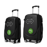 S7 STAR ABS luggage set with 4 pieces of suitcases in sizes 18/20/24/28 inches featuring 360° silent wheels, durable ABS material, and organized interior compartments for business and travel.