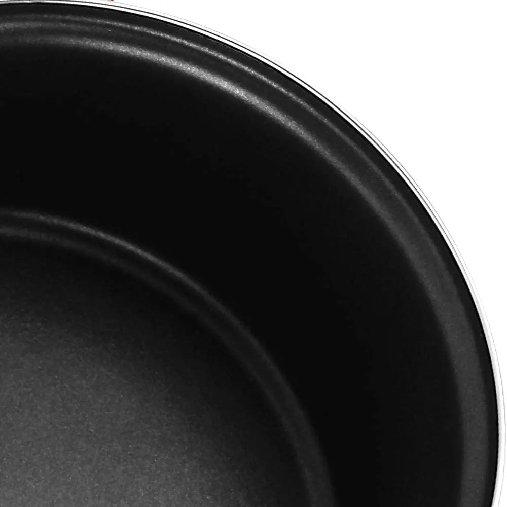 Fagor optimax - red enameled steel pot, non-stick two-layer, pfoa free, all kitchens, induction, thermo-resistant glass lid