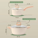 Jupplies non-stick piece kitchen set - non-stick 20 and 24cm pans and kitchen pots of 16 and 20cm - induction cookware with lid - pfoa free