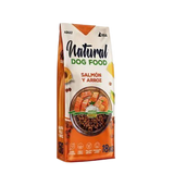Natural Dog Food Salmon & Rice, 15 kg, high protein dry food for all ages, made with fish for balanced nutrition and immune support, perfect for your dog's health and wellness.