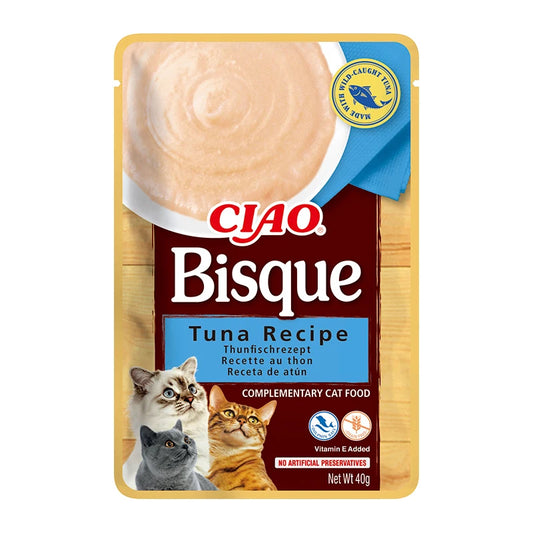 Inaba churu bisque - snacks for cats envelopes with puree (12 envelopes x 40gr)