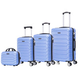 Stylish Travel Suitcase Set: ABS Light Case, Numerical Lock, 360 ° Rotating 4 Wheels, aluminum Telescopic Handle Suitcase Set Set Trolley Suitcase Cabin (6999 4M M010 8001 8002 D7)