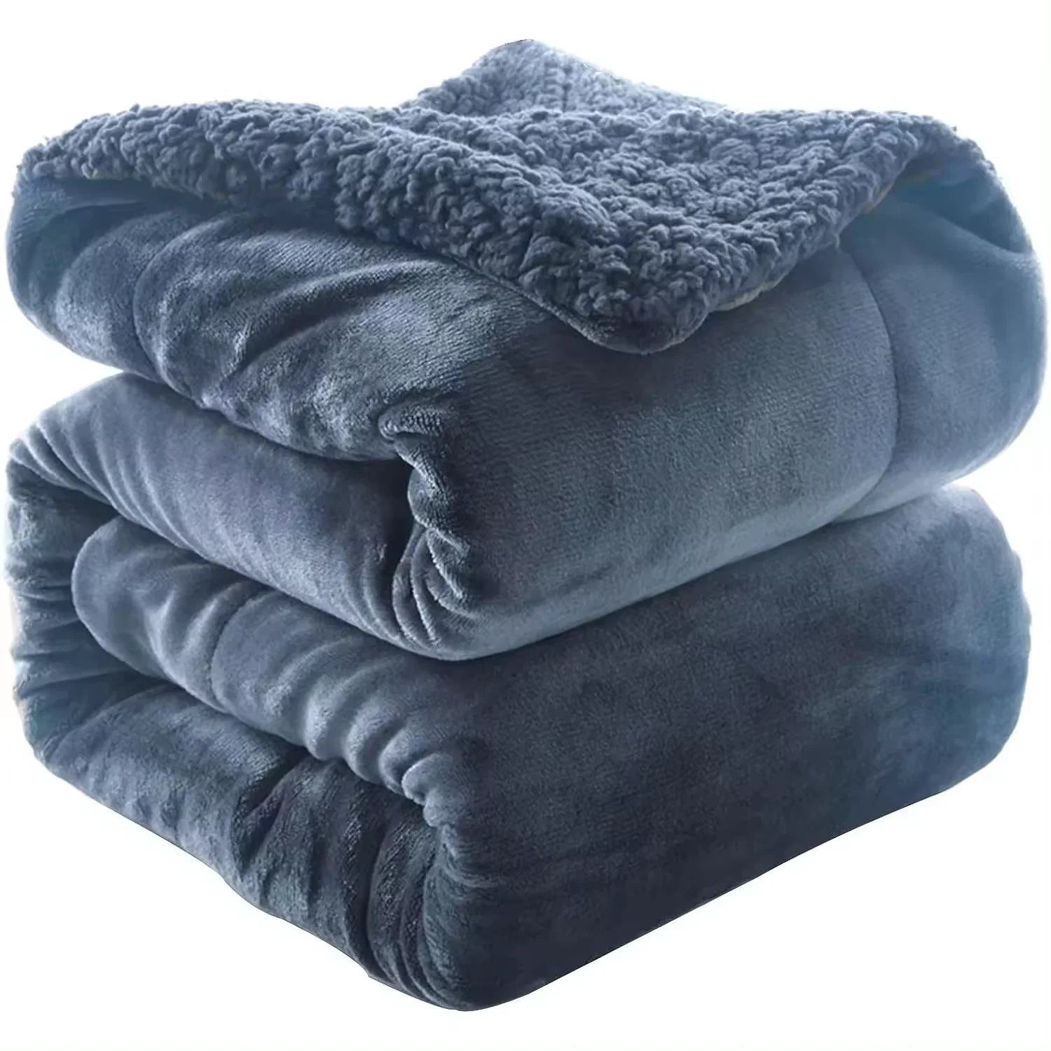 Velvet shearling blanket with thick lambskin look, 100% polyester, modern style in 6 colors and 3 sizes - sofa blankets, fleece, flannel - winter, warm and thick nap - ultra-soft double layer. Shipping from Spain