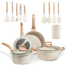 Jupplies non-stick piece kitchen set - non-stick 20 and 24cm pans and kitchen pots of 16 and 20cm - induction cookware with lid - pfoa free