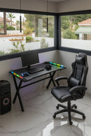 Dupi gaming table 120x60cm with carbon fiber effect board, gaming gamer table