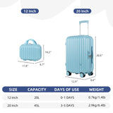 S7 STAR 2-Piece Trolley Suitcase Set, Lightweight PC Shell, Silent 360° Spinner Wheels, Telescopic Handle with 3 Heights, Durable and Scratch Resistant for Travel, Cabin and Medium Sizes with Polyester Lining.