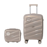 S7 STAR 2-Piece Trolley Suitcase Set, Lightweight PC Shell, Silent 360° Spinner Wheels, Telescopic Handle with 3 Heights, Durable and Scratch Resistant for Travel, Cabin and Medium Sizes with Polyester Lining.
