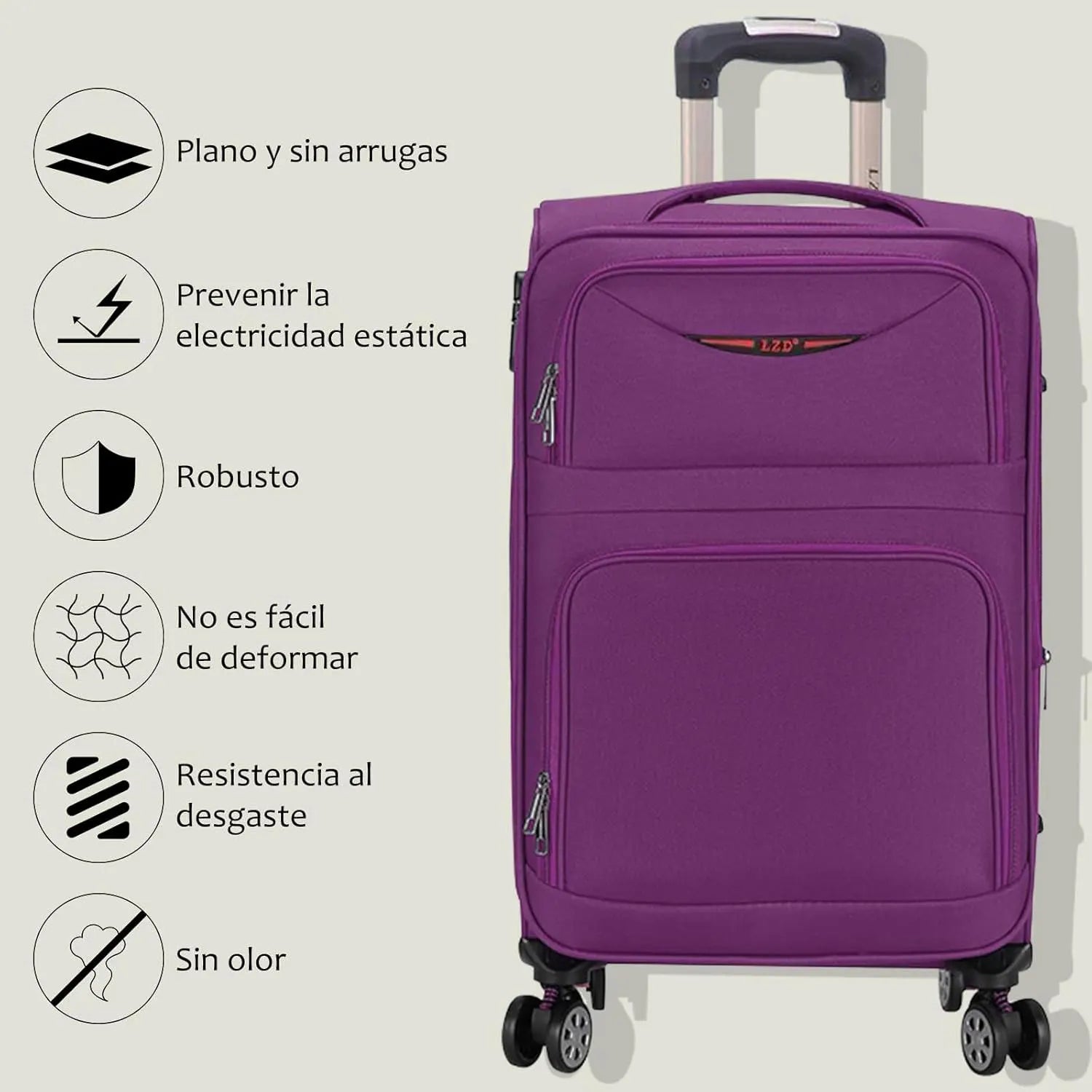 Artree | Set of 4 Trolley Suitcases with 360° Spinner Wheels, made of durable waterproof Oxford fabric, includes 18", 20", 24", and 28" sizes, perfect for organized travel with expandable design and telescopic handle.