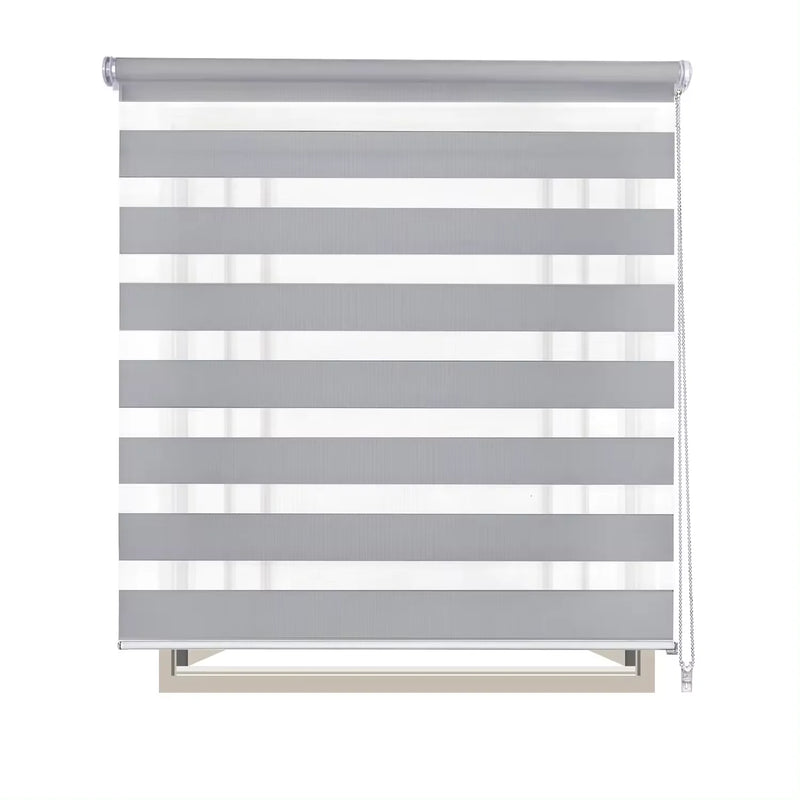 Roller blind, double layer night and day, 60-160x180cm, easy to install, for windows and doors, translucent and opaque